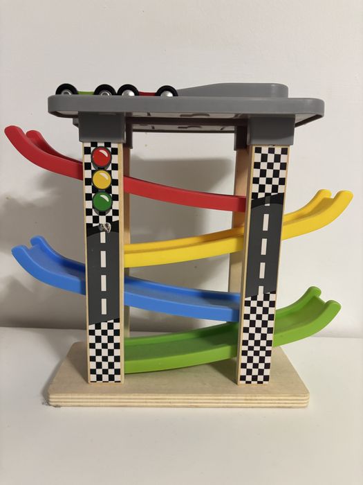 Дървена писта с колички Lidl