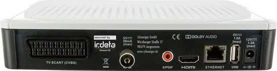 Receptor satelit HD Schwaiger DVB-T2 cu TV Freenet, IPTV