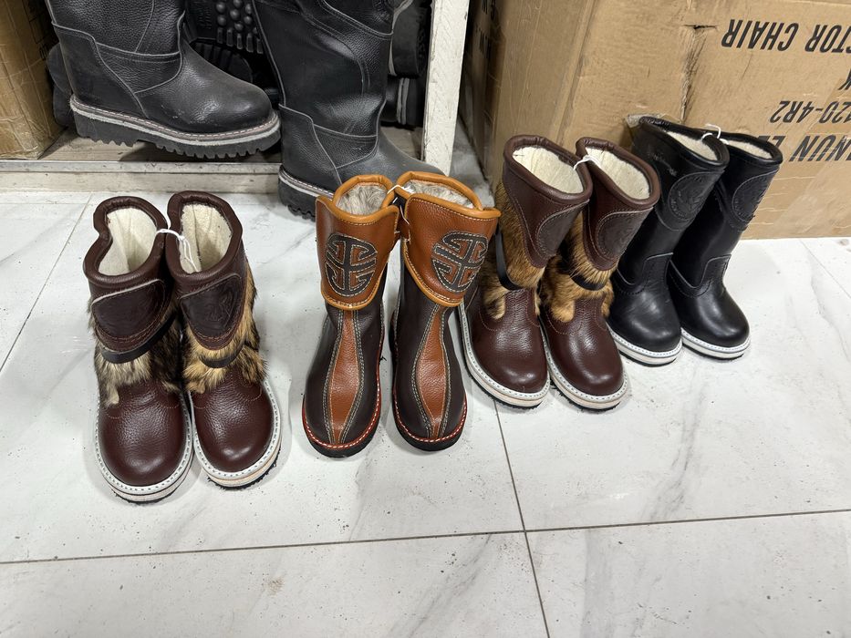 Монголский унты натуралная кожа и мех