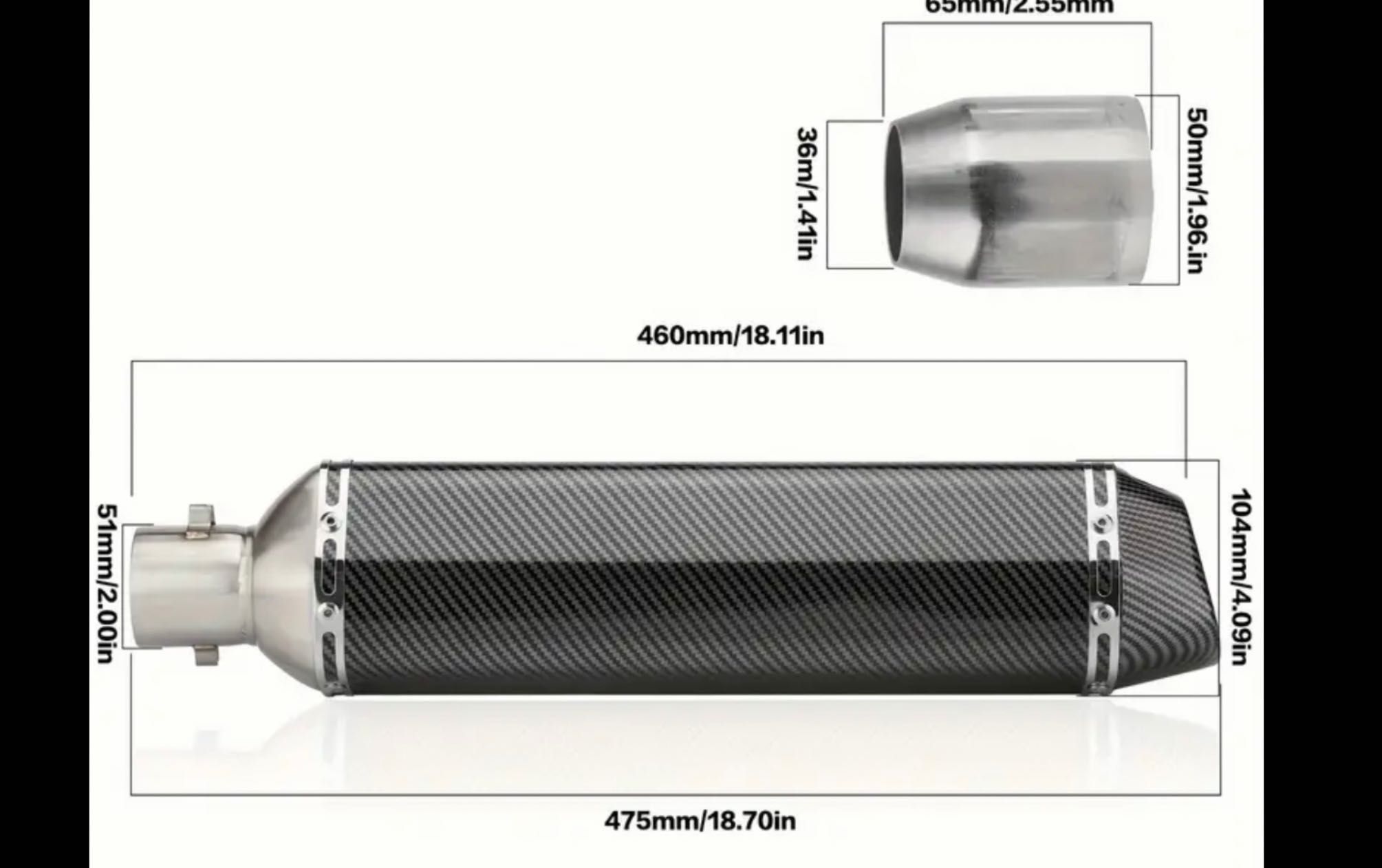 Toba Spor Moto ATV Evacuare Finala Tip Akrapovic 370  mm