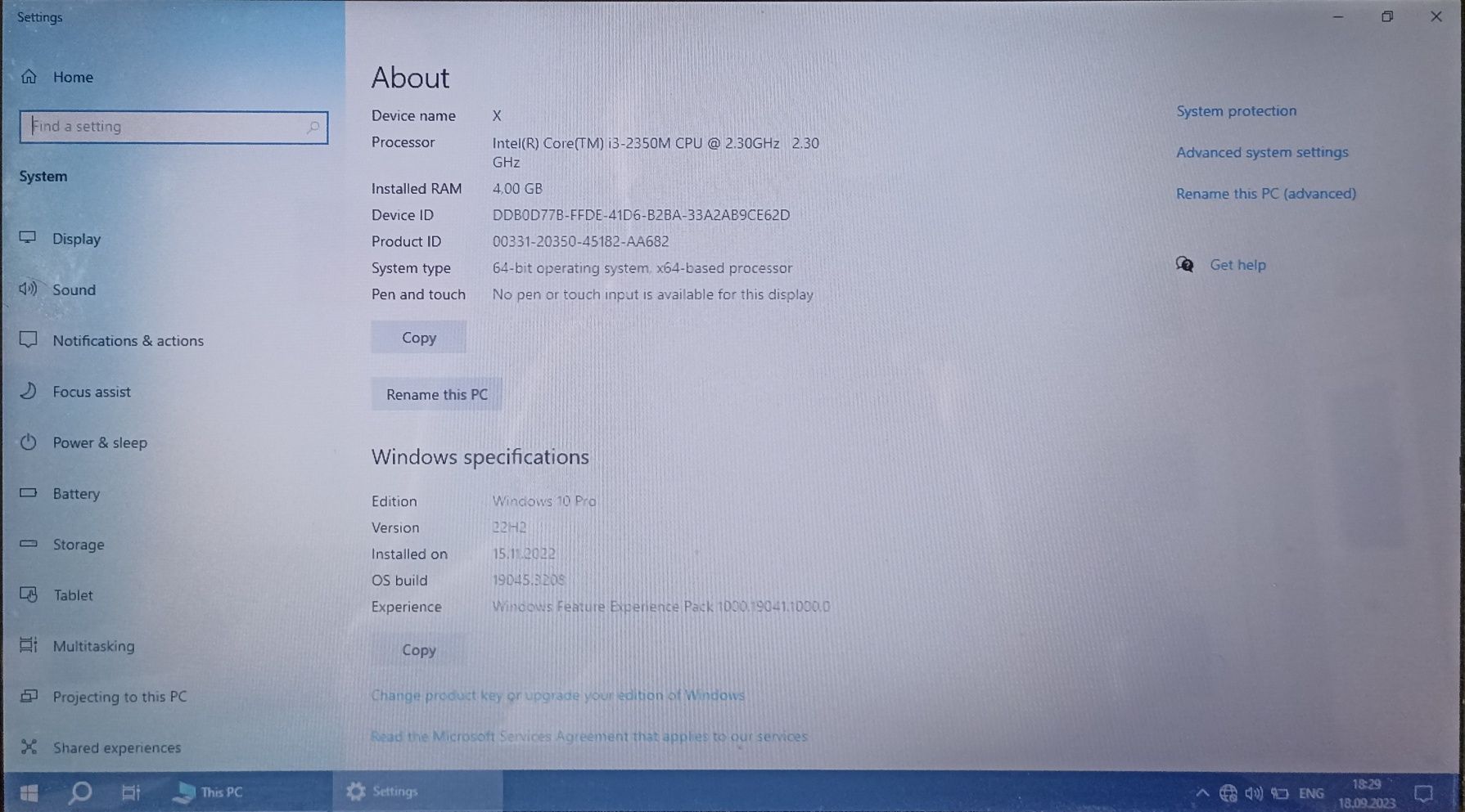 Laptop Asus Intel Core i3
