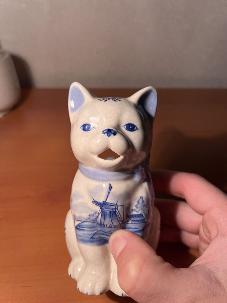 Керамична кана за сметана (котка) Delft Blue & White Floral