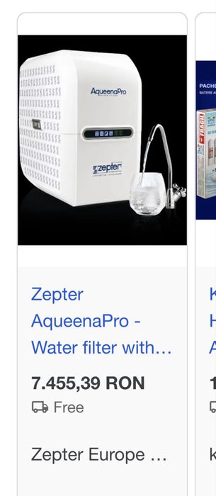 Filtru Purificator Apa Zepter + cadou baterie