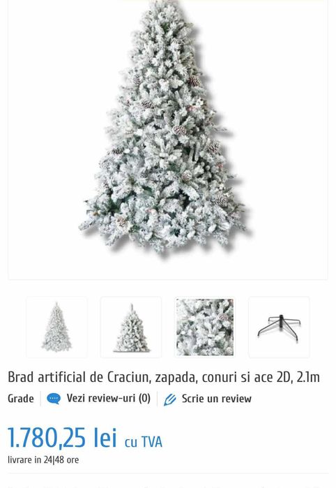 Brad superb  Crăciun 2.1 m ,cumpărat anul trecut