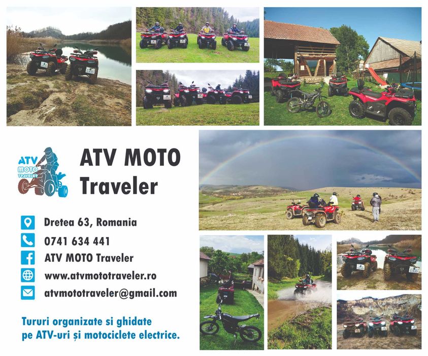Cabana cu ciubăr, masa de tenis/poker, darts, teren de volei, ATV-uri