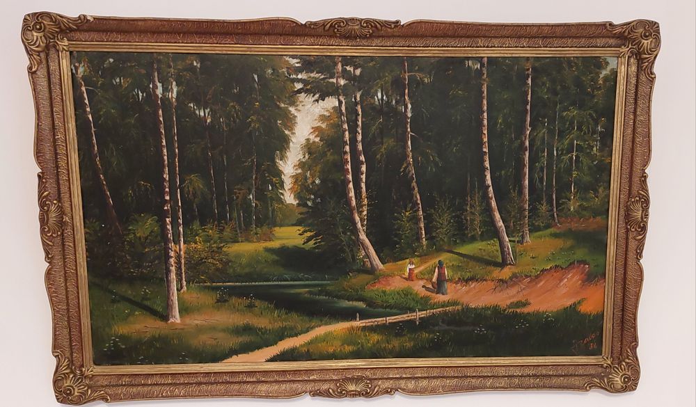 Tablou -"Izvorul din pădurea cu mesteceni"