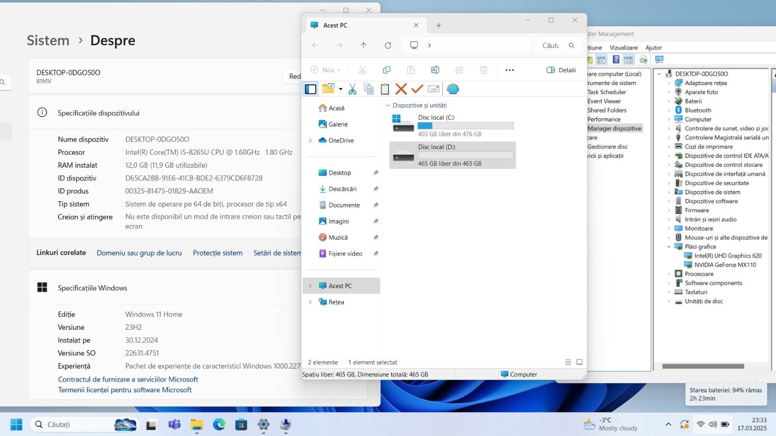 Laptop Lenovo Ideapad s145 i5 8th gen