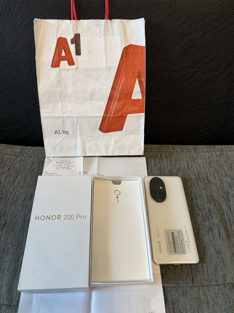 ***КАТО НОВ 512GB Honor 200 Pro 12GB Гаранция A1 2027г. White / Бял