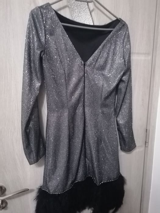 Rochiță scurtă argintie