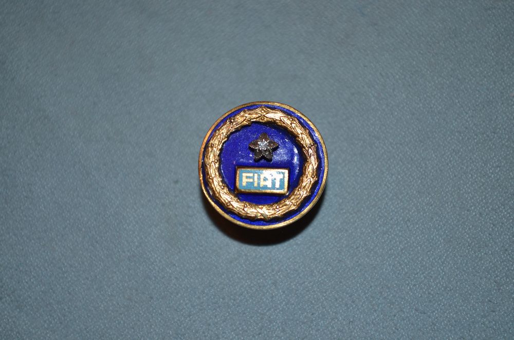 PIN AC ARGINT 925 Aurit + Diamant - FIAT - Email - Rever Costum !