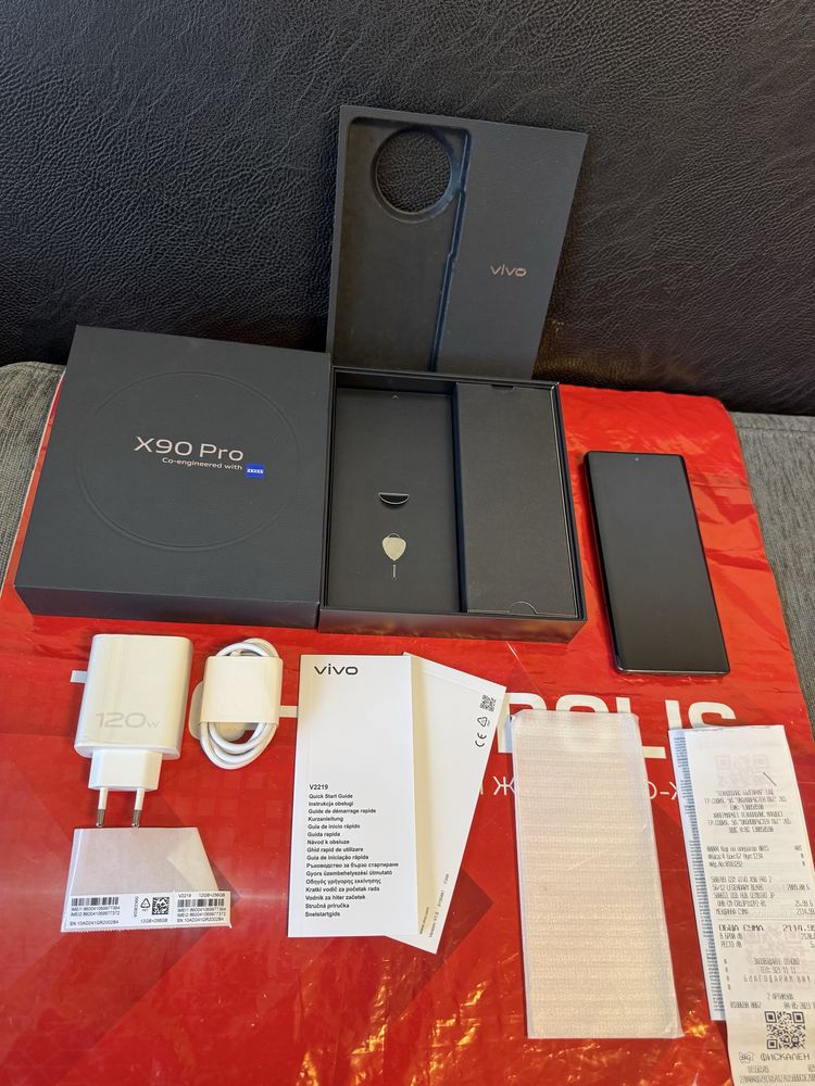 КАТО НОВ 256GB Vivo X90 Pro Гаранция Technopolis 2025 Black