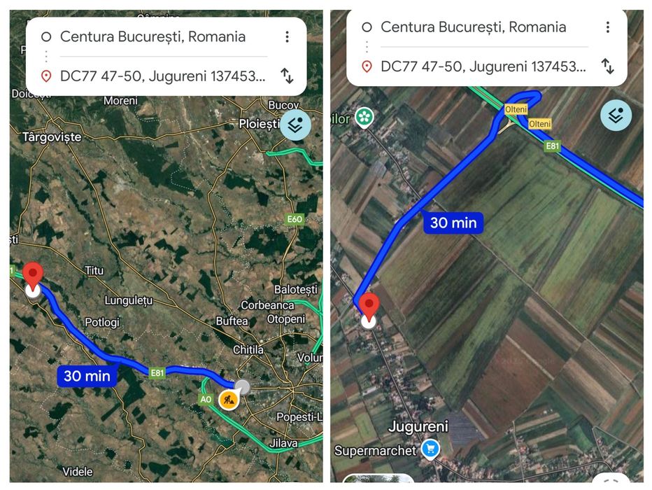 CASA + 3052m² TEREN INTRAVILAN - Fix la iesirea A1 Olteni (30 min Buc)