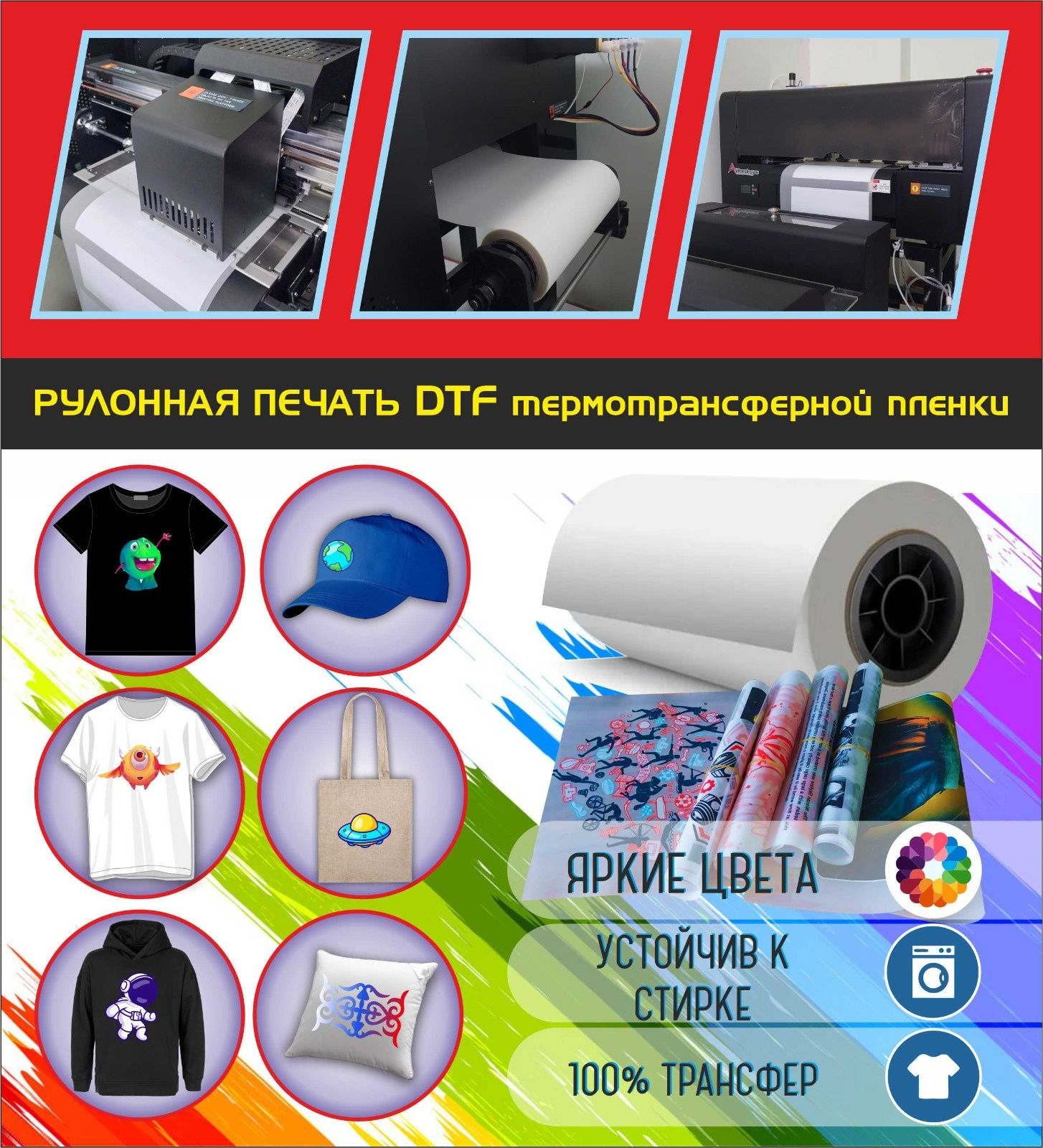 Печать на футболках; Брендирование одежды; ДТФ нанесение