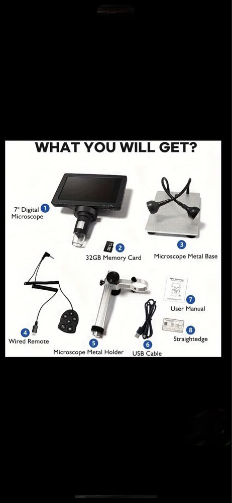 Microscop digital 7 inch 16MPNOU + Card CADOU