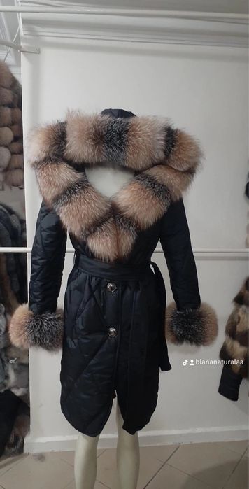 Geaca parka cu blana naturala