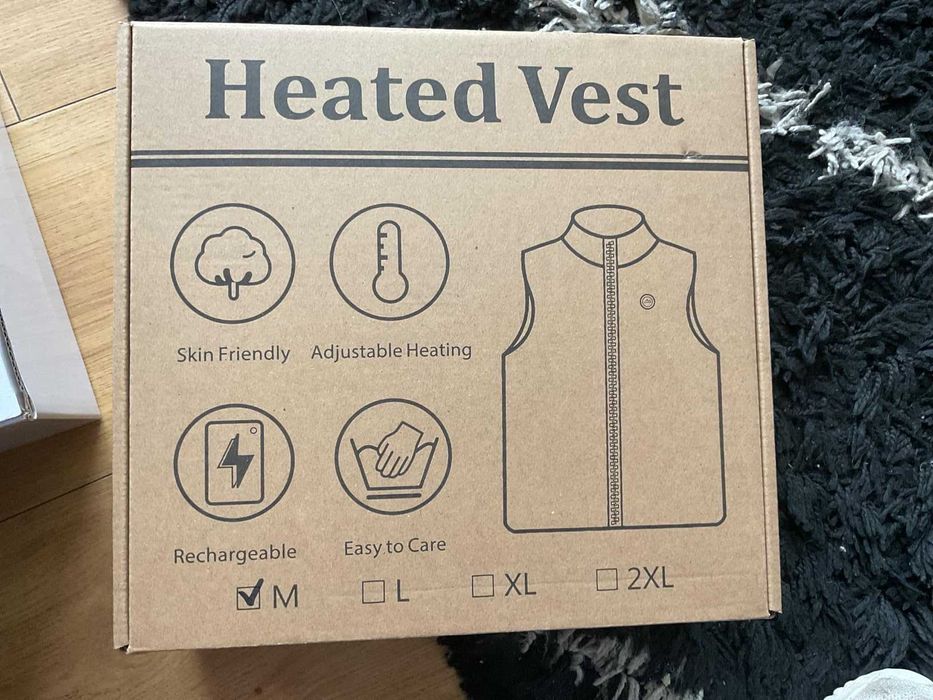 Отопляема жилетка за мъже, батерия 10000mАh, 6 зони, 3 степени, М