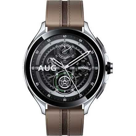 Часы Xiaomi Watch 2 Pro Bluetooth Silver (Brown Leather Strap)