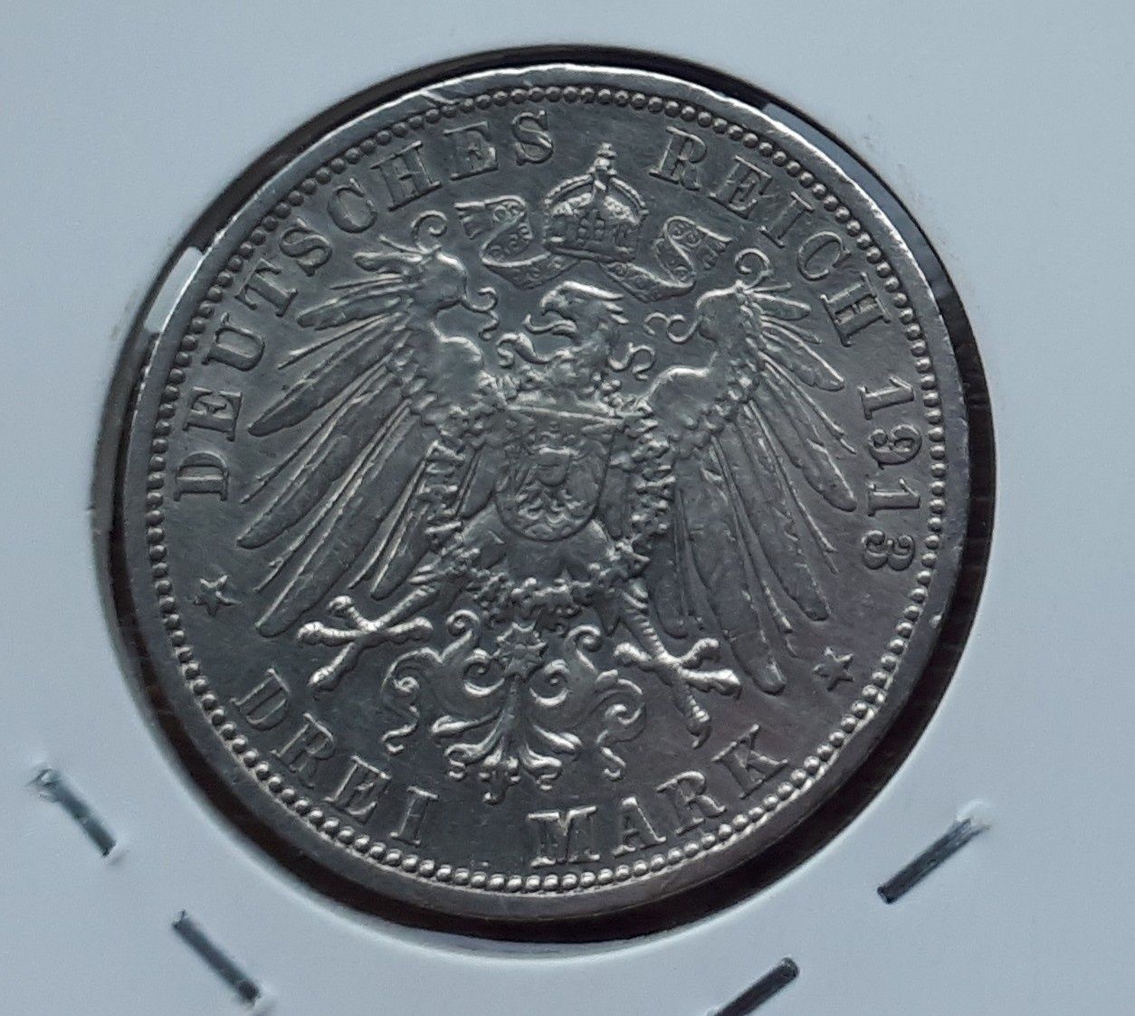 Серебряная монета 3 марки.