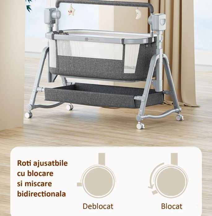 Vând patut electric multifunctional bebelusi,