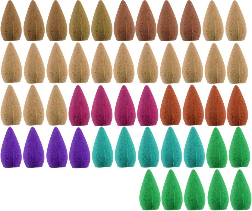 Suport conuri parfumate ceramic efect de cascada cu 55 conuri incluse