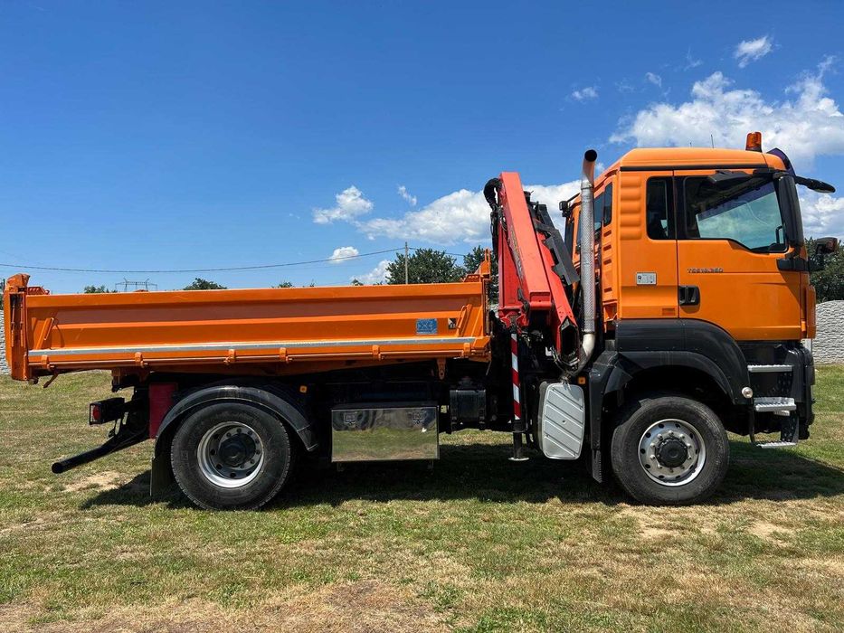 MAN TGS 18.360 4x4 – Basculantă + Macara + Sărărița și Plug
