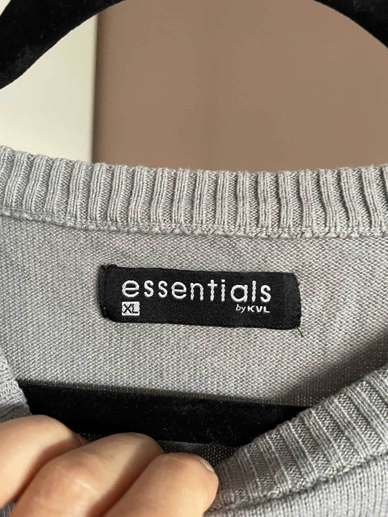 Essentials Мъжки сив пуловер, размер XL