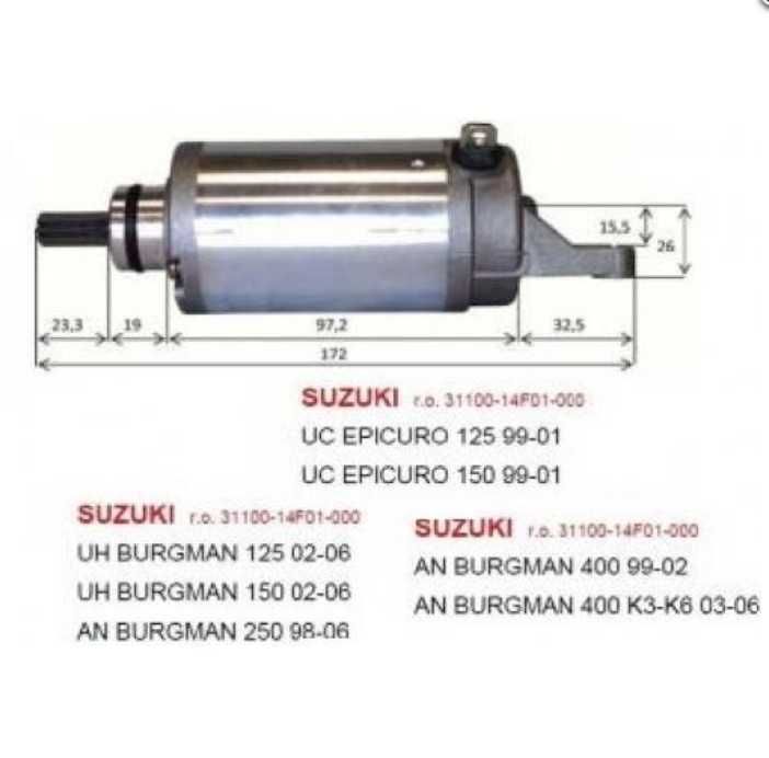 Electromotor Suzuki Burgman 125cc 150cc 250cc 400cc