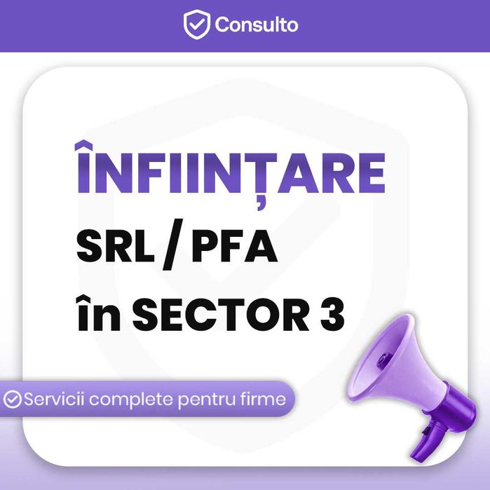 Infiintare / Modificare / Gazduire Sediu Social - SRL PFA