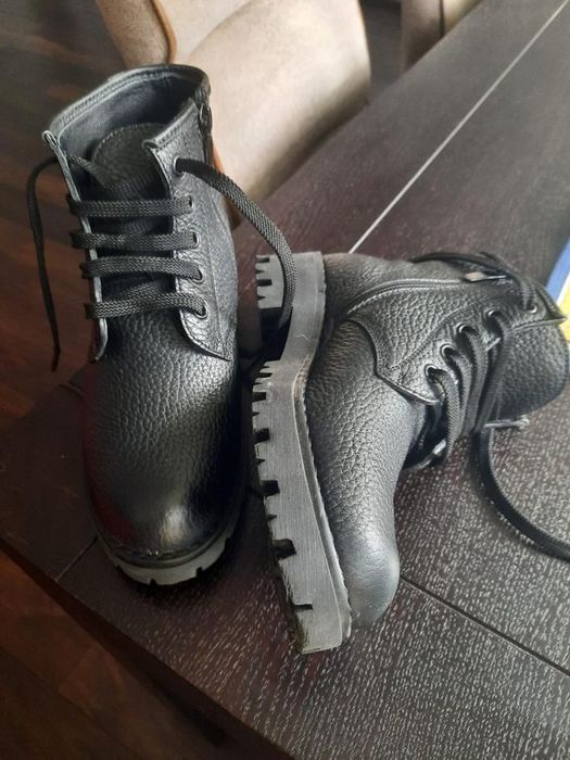 Ghete Musette din piele naturala, culoare neagra, marimea 33