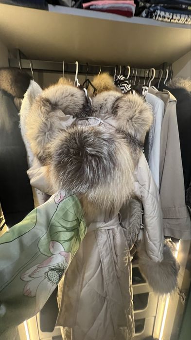 Geaca cu blana naturala de vulpe