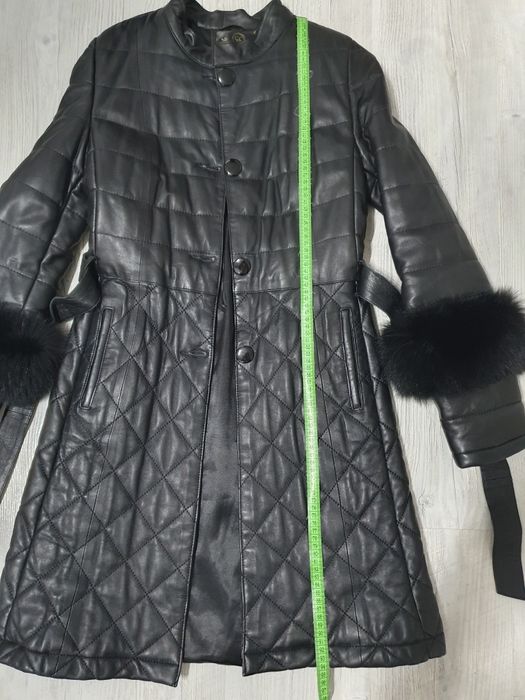 Palton din piele și blana naturala CCM Boutique