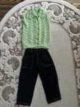 Blugi zara 110 si vesta handmade