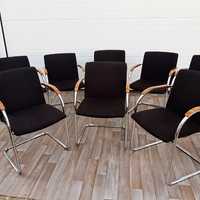 Винтидж офис столове с тръбна рамка. Дизайн LANDE Nederland
