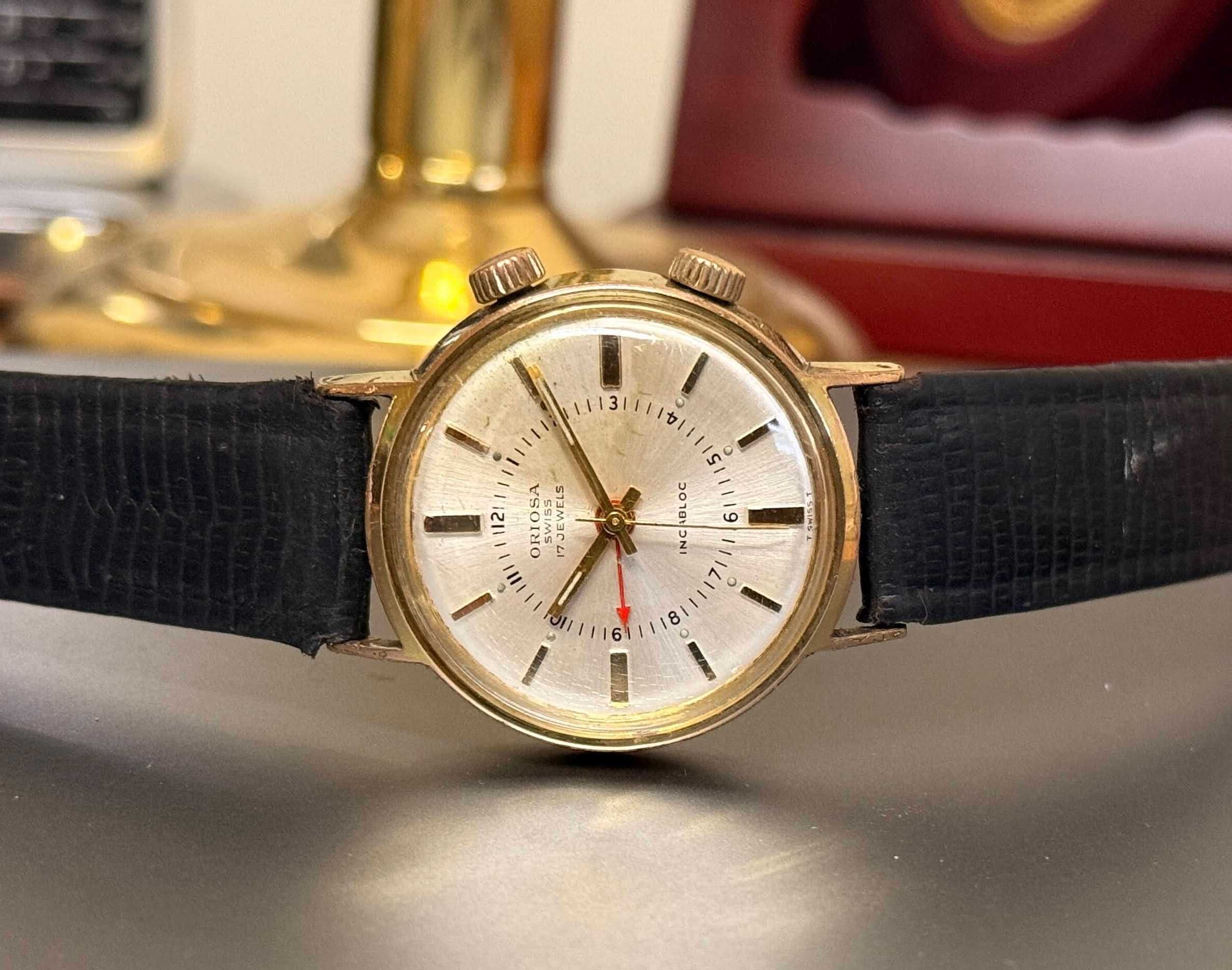 Ceas Oriosa mecanic alarma vintage de colectie swiss made