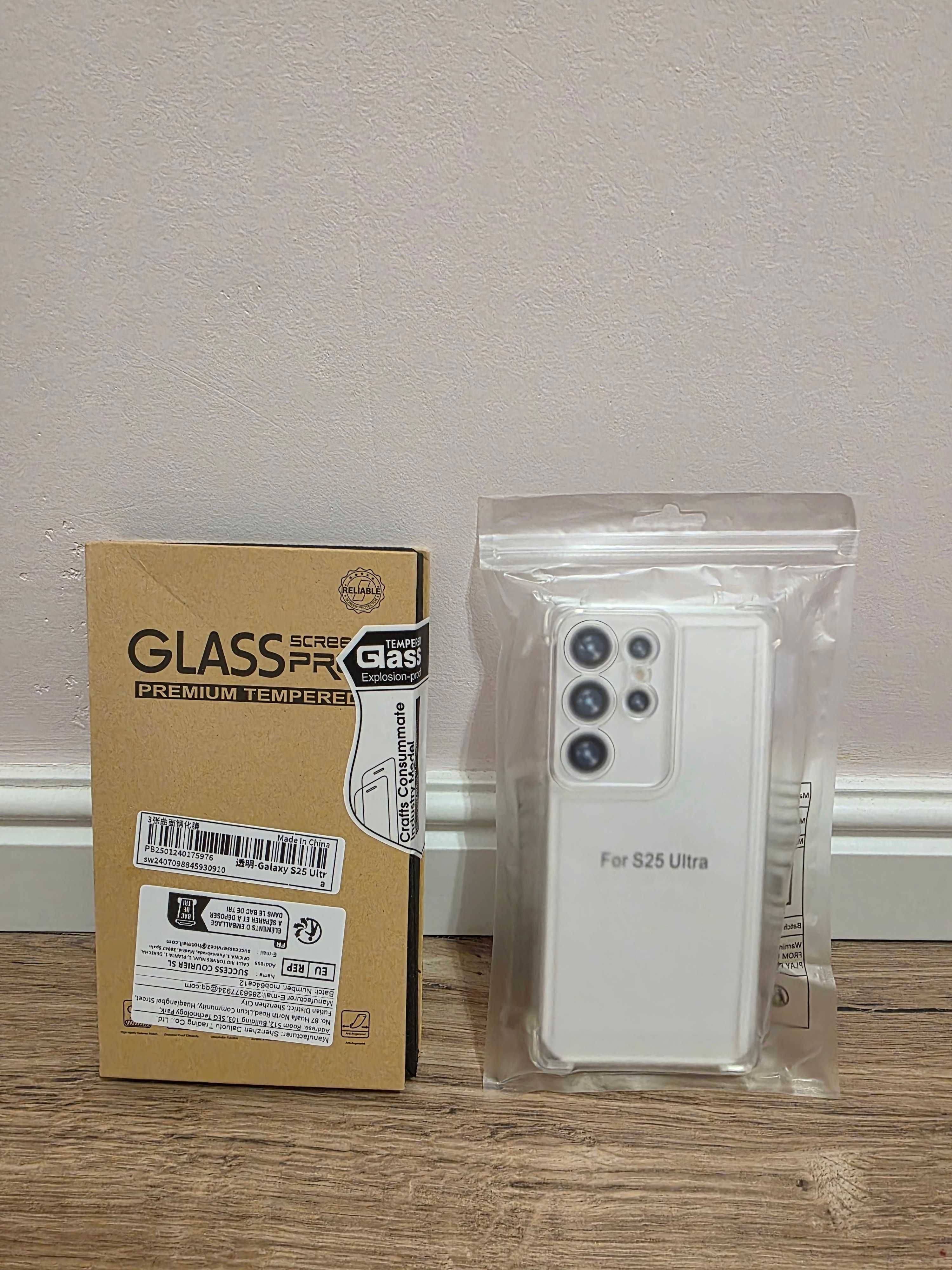 калъф Samsung Galaxy S25 Ultra + стъклен протектор 3 броя