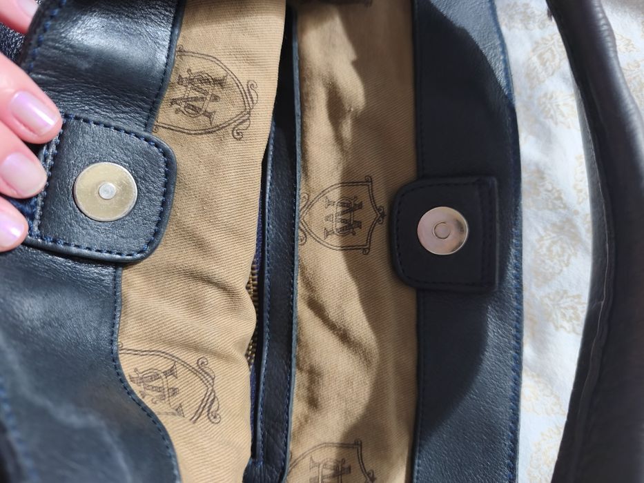 Geanta de piele Massimo dutti