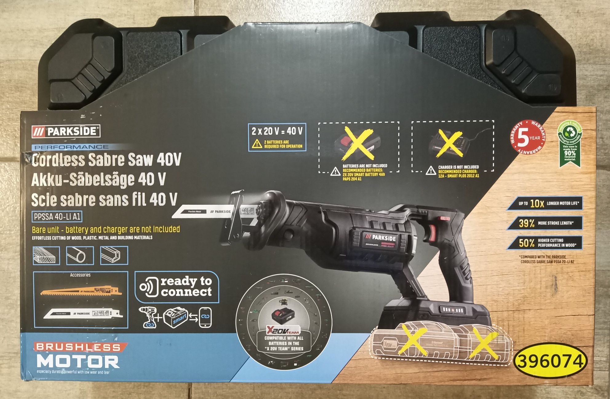 Parkside performance ferastrau 40V pendular fierastrau sabie pe bateri