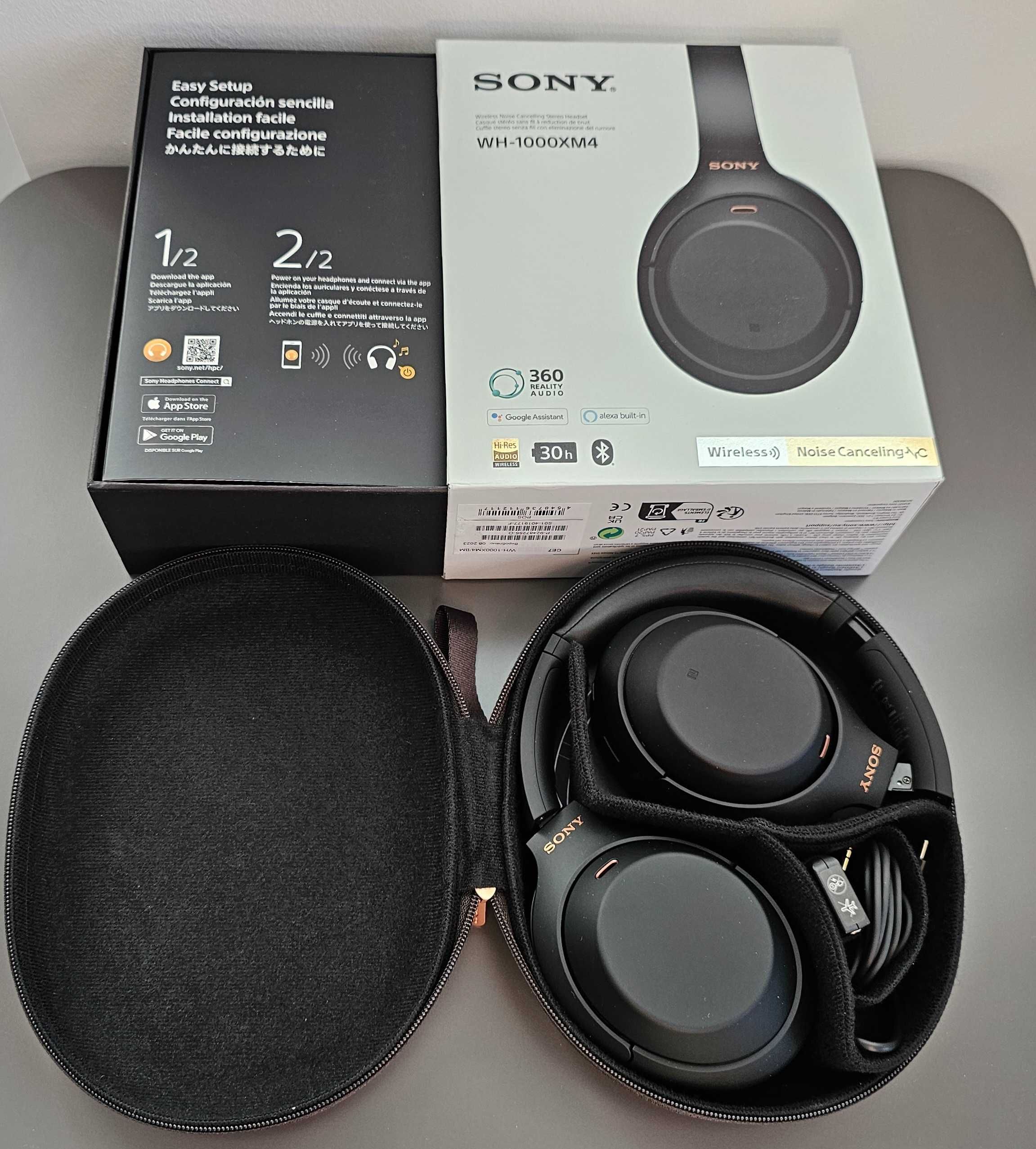 Casti Sony WH-1000XM4B, Wireless, garantie