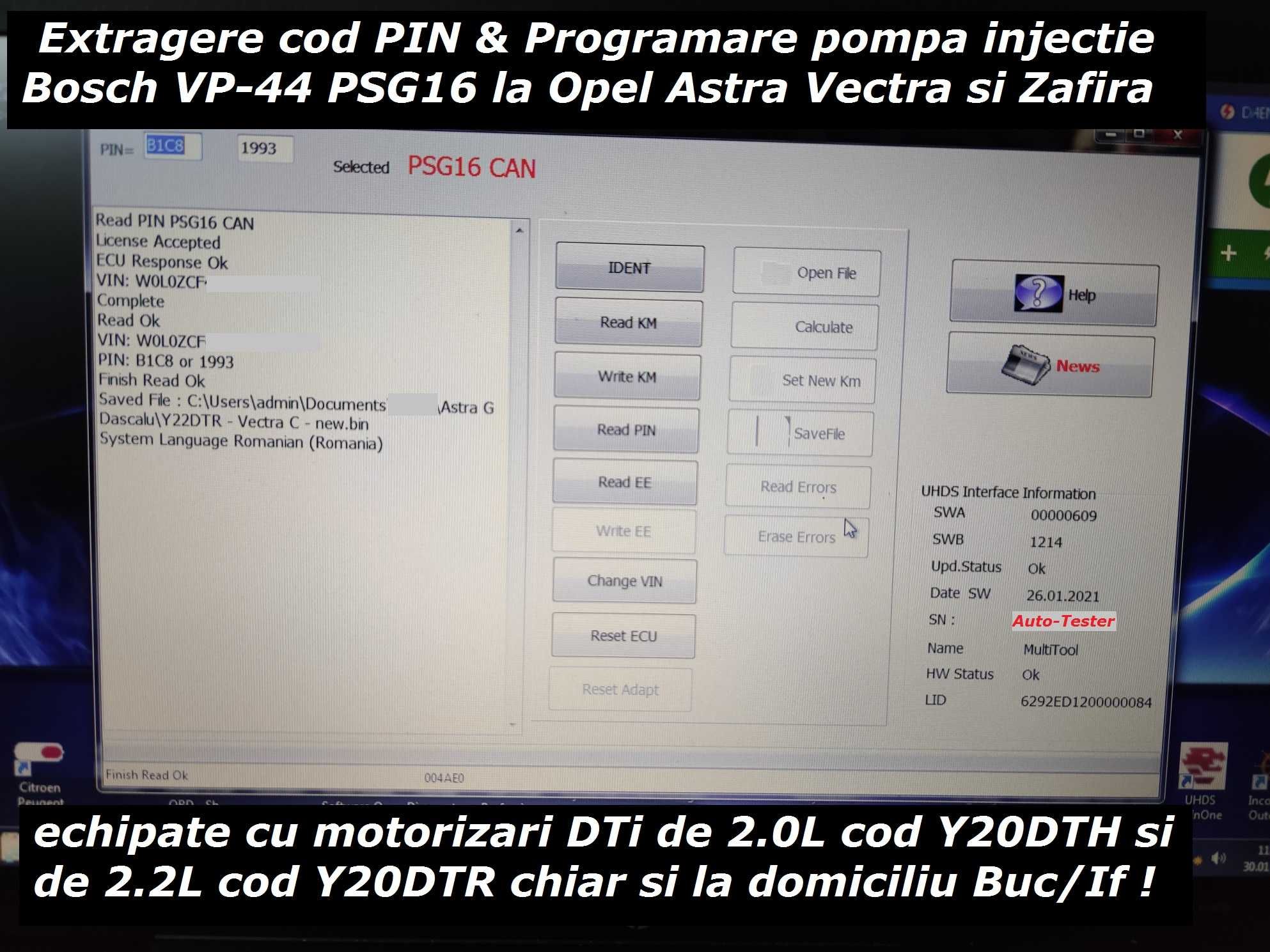 Programare codare imperechere pompa injectie Ford Opel Audi
