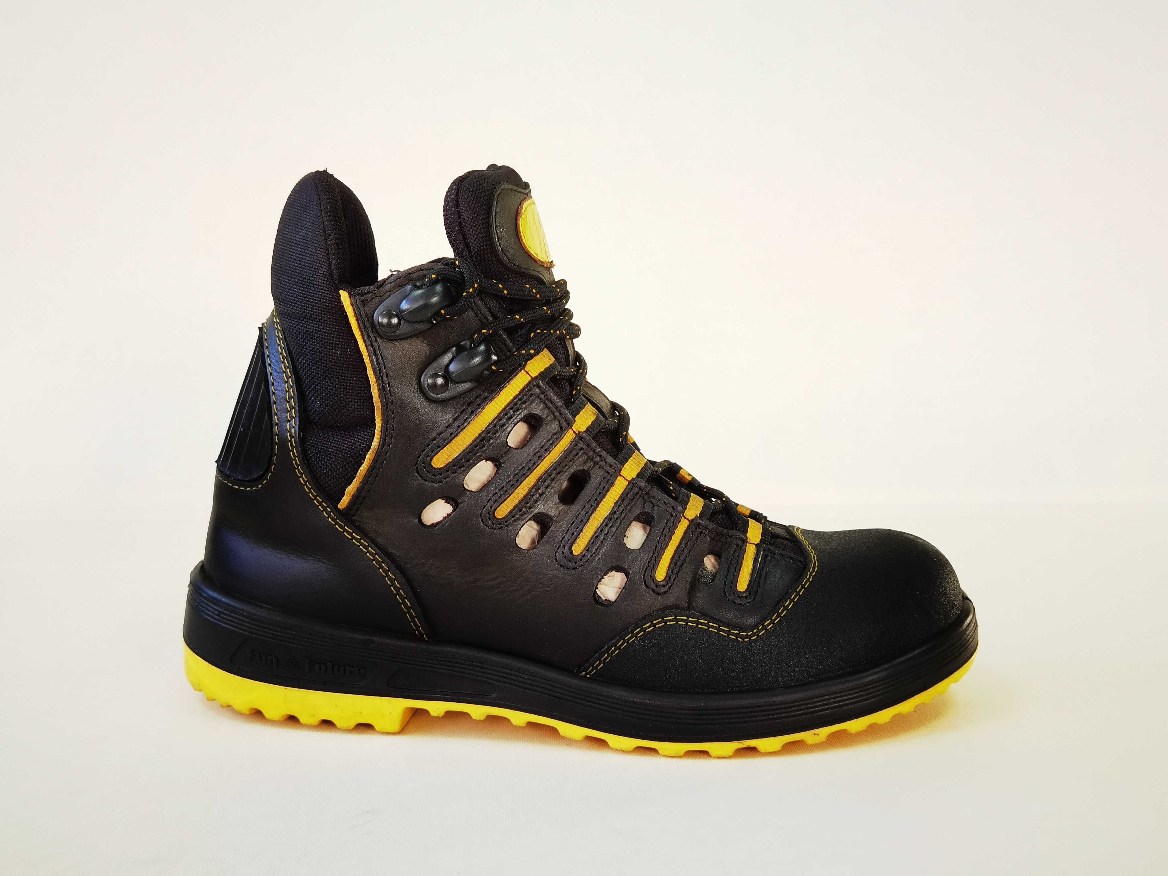 Bocanci lucru PIELE 46 47 BALTES  protectie bombeu metalic ELTEN UVEX