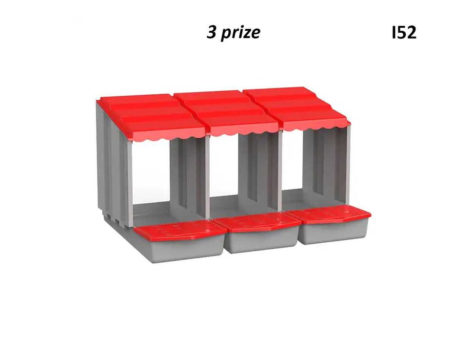 Ttei cuiburi asamblate pentru pui si gaini