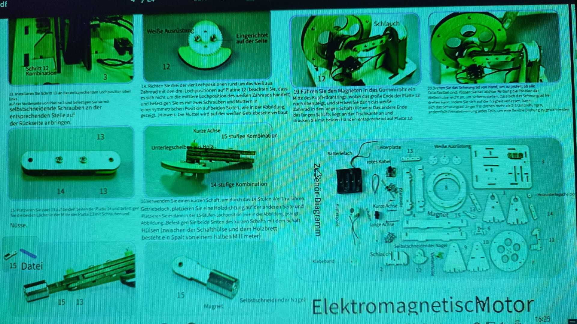 Kit jucarie electromagnetic motor pentru ansamablare copii