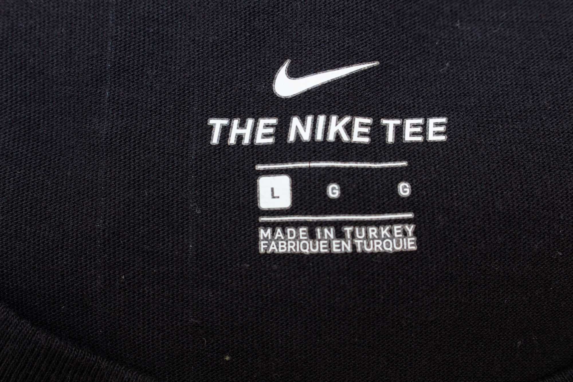 Nike Air оригинална дамска блуза черно бяла принт широка L