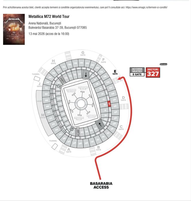 Bilet Metallica Arena Nationala