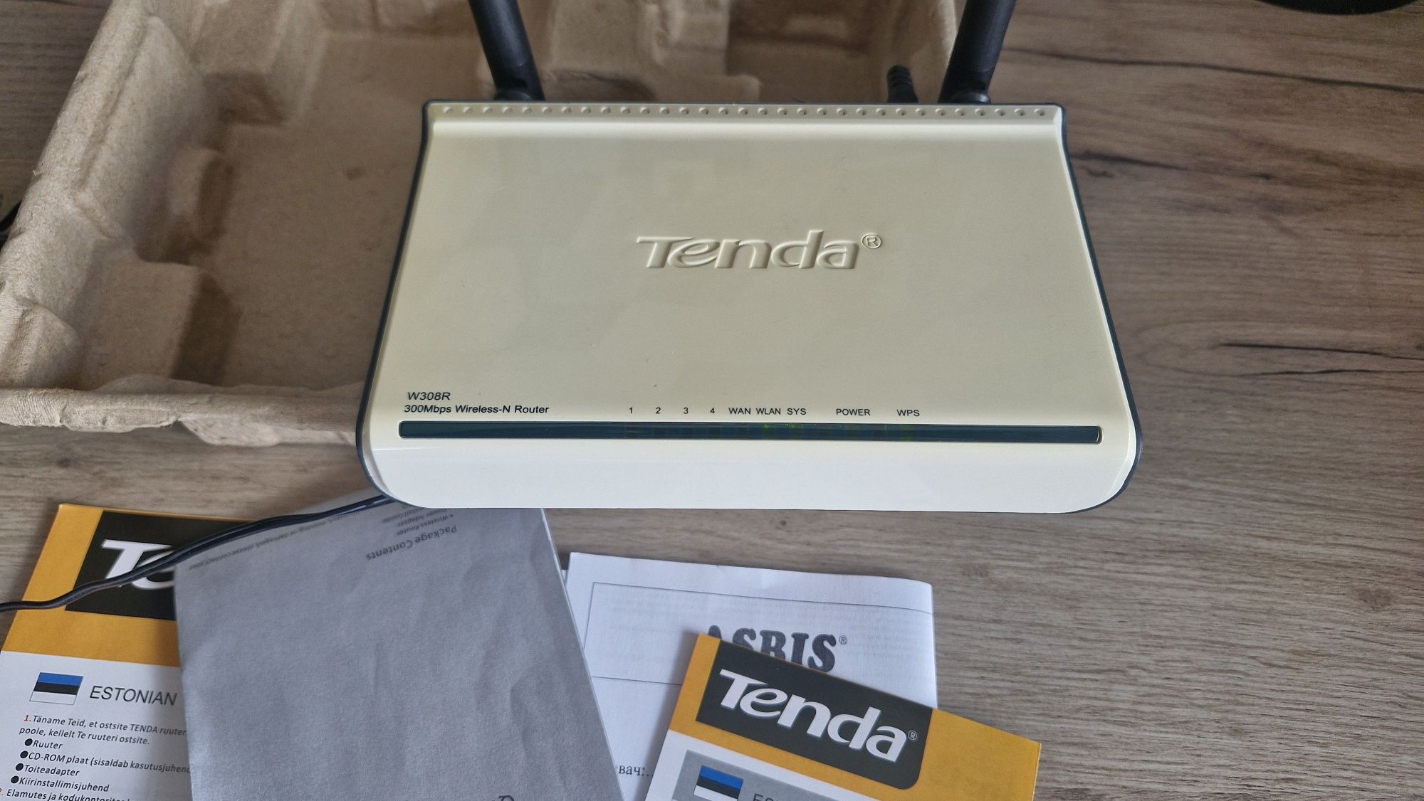 Рутер TENDA W308R Wi-Fi N, 300Mbps, с мощни външни антени