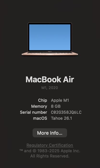 MacBook Air 2020 Gold 13’’