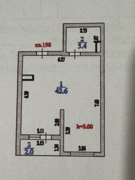 Продается квартира в ЖК Buta Flame, 50,1 кв.м, 2/7