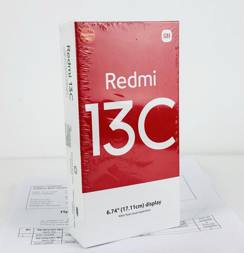 НОВ! Xiaomi Redmi 13C 128GB 4RAM Black 2г. Гаранция!