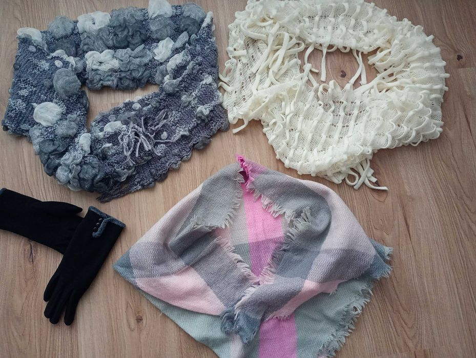 Дамски шал/шалове, ръкавици, шапка/ шапки, различни модели и цени