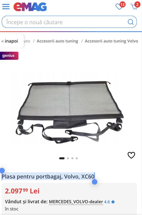 Protectie portbagaj Volvo Xc60 2017-prezent